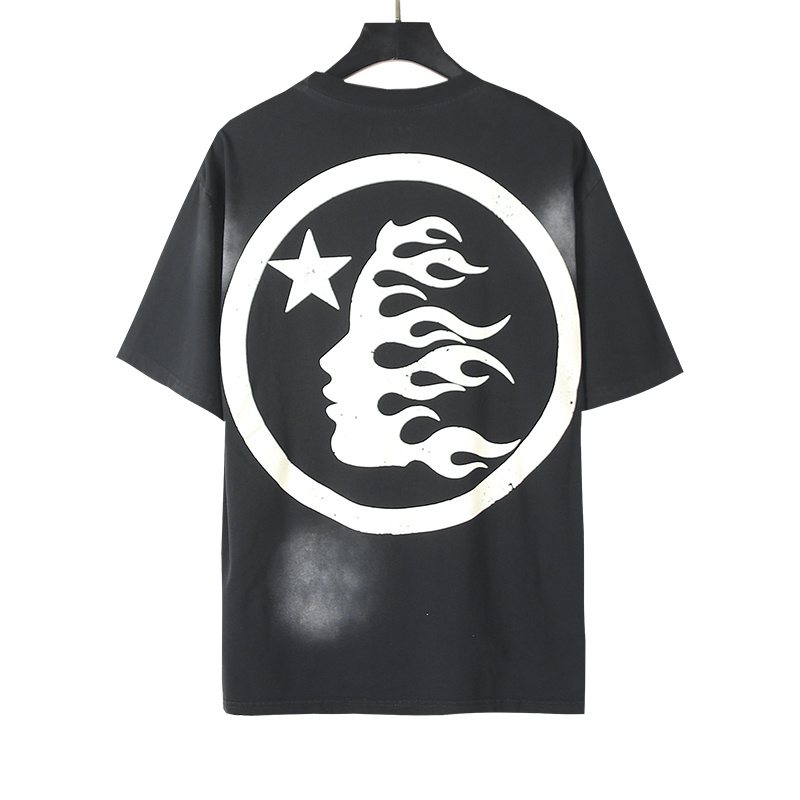 HEILSTAR Flame and Star Graphic T-Shirt — back