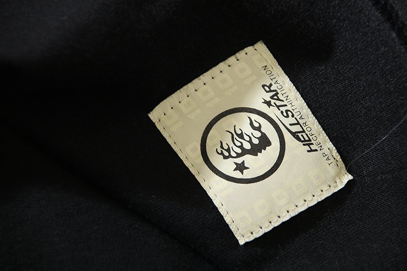 Hellstar The World Is Yours Washed Black Graphic T-Shirt — neck_label