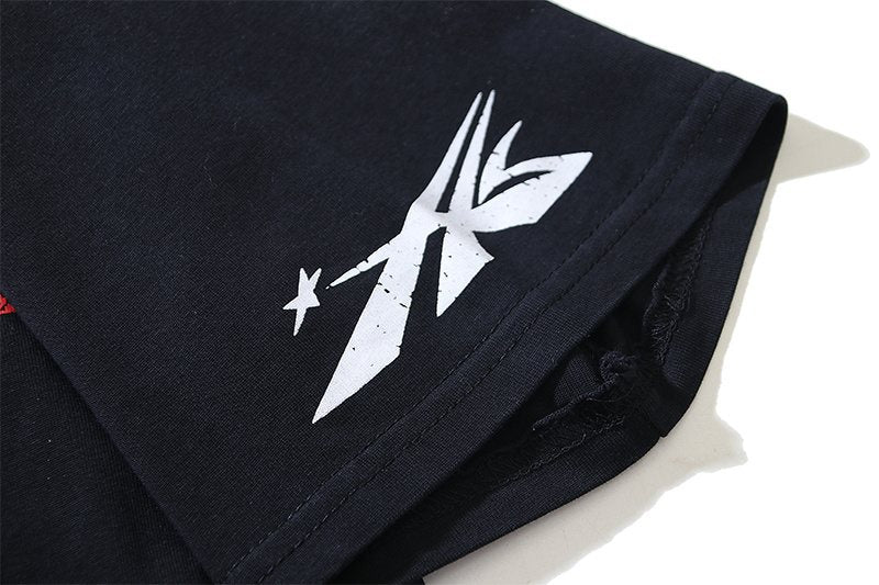Hellstar Distressed Graphic Short-Sleeve T-Shirt — detail