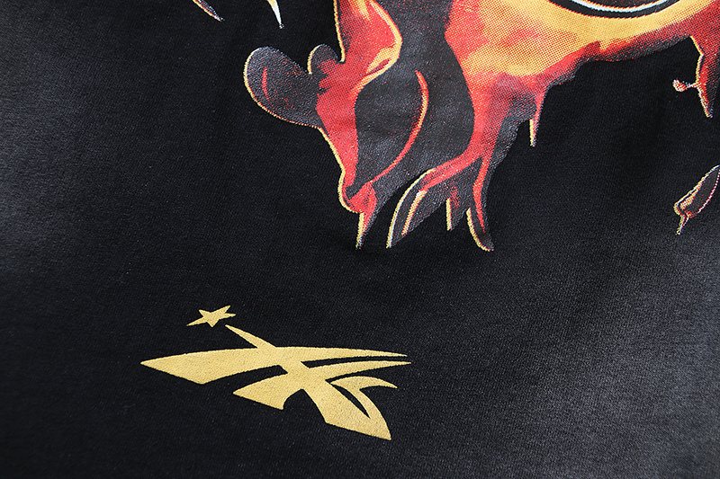 Hellstar Inner Peace Flame Graphic T-Shirt — detail