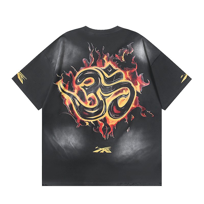 Hellstar Inner Peace Flame Graphic T-Shirt — back