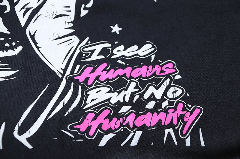 Hellstar I See Humans But No Humanity Graphic T-Shirt — detail