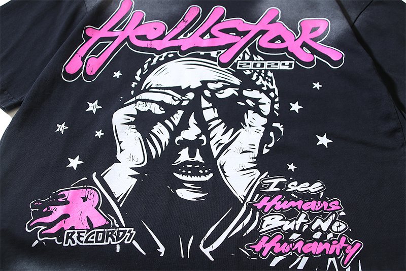 Hellstar I See Humans But No Humanity Graphic T-Shirt — detail