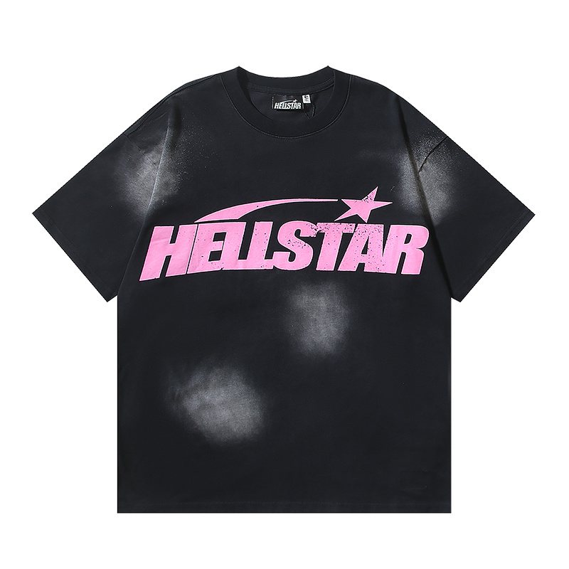 Hellstar Pink Graphic Short-Sleeve T-Shirt — front
