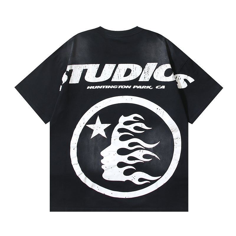 Hellstar Flame and Star Graphic T-Shirt — back