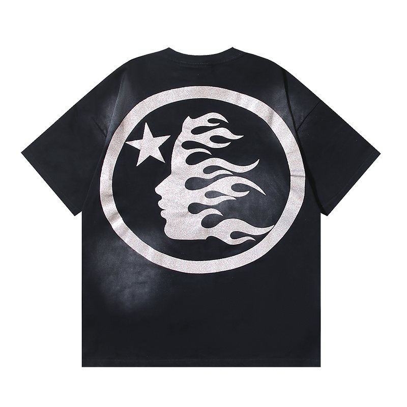 Hellstar Shooting Star Flame Graphic T-Shirt — back