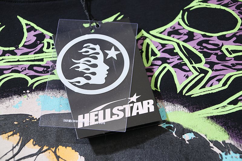 Hellstar Amen Portrait Graphic T-Shirt — hang_tag