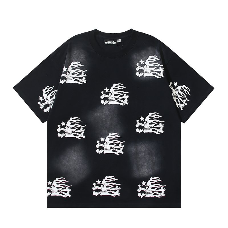 Hellstar Flaming Skull Graphic T-Shirt — hero