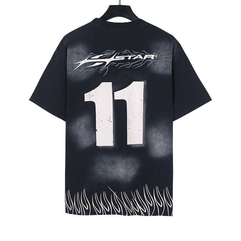 Hellstar Flame Hem Graphic T-Shirt — back
