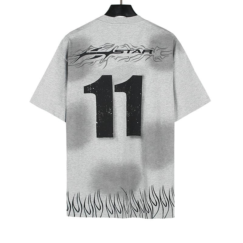 Hellstar Flame Hem Graphic T-Shirt — back