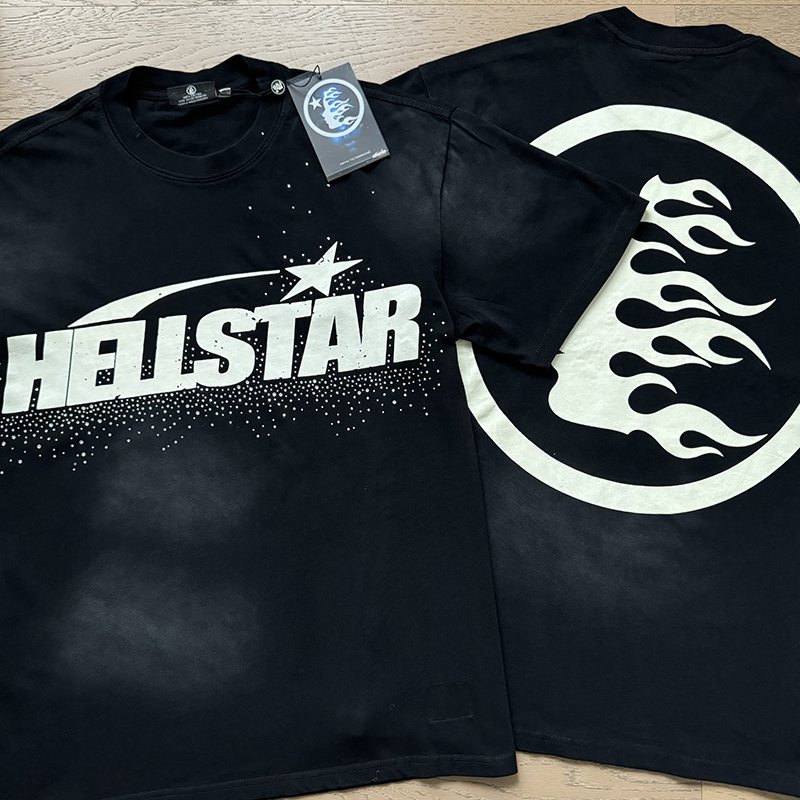 Hellstar Rhinestone Graphic Short-Sleeve T-Shirt — context