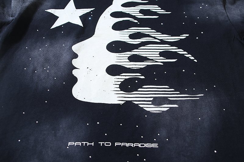 Hellstar Path to Paradise Celestial Graphic T-Shirt — fabric_closeup