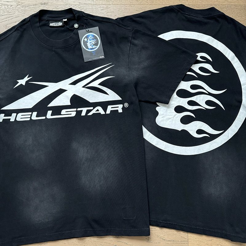Hellstar Star and Flame Graphic T-Shirt — context