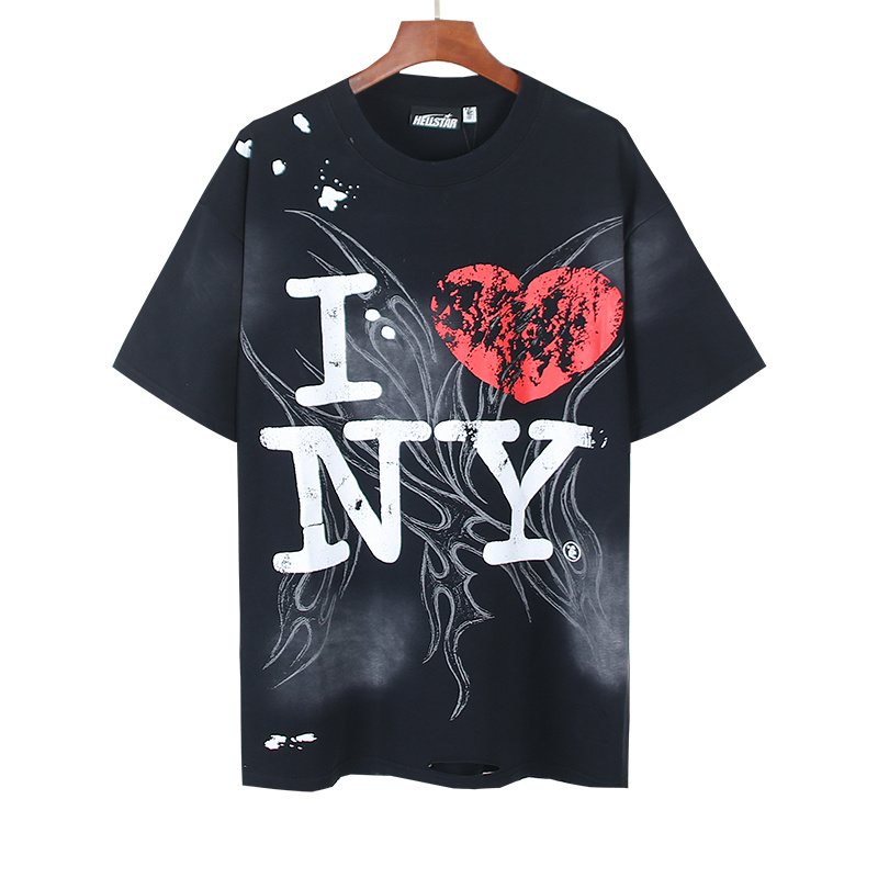 Hellstar I Heart NY Distressed Graphic T-Shirt — front