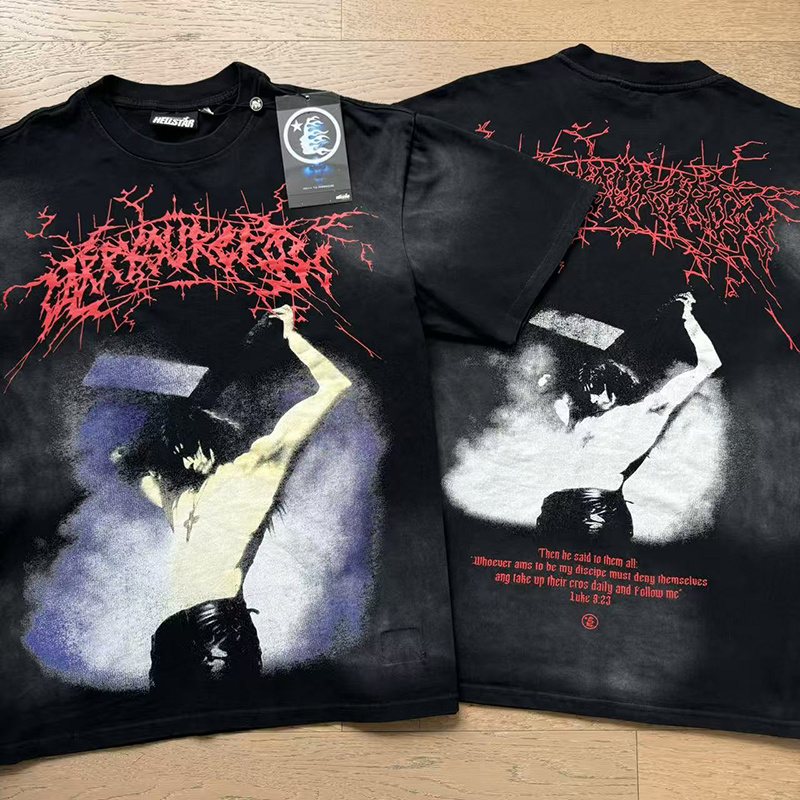 Hellstar Photographic Graphic T-Shirt — hang_tag