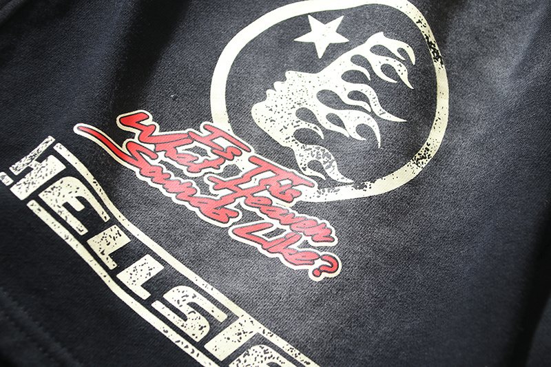 Hellstar Records Graphic Washed Shorts — detail