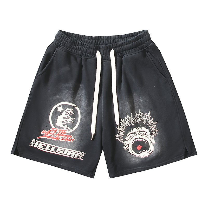 Hellstar Records Graphic Washed Shorts — hero