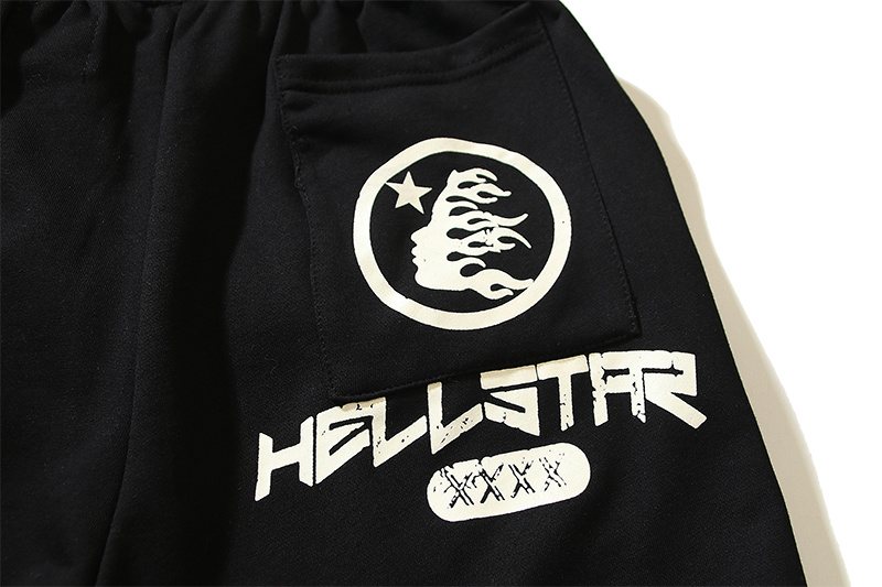 Hellstar Flame Graphic Shorts — detail