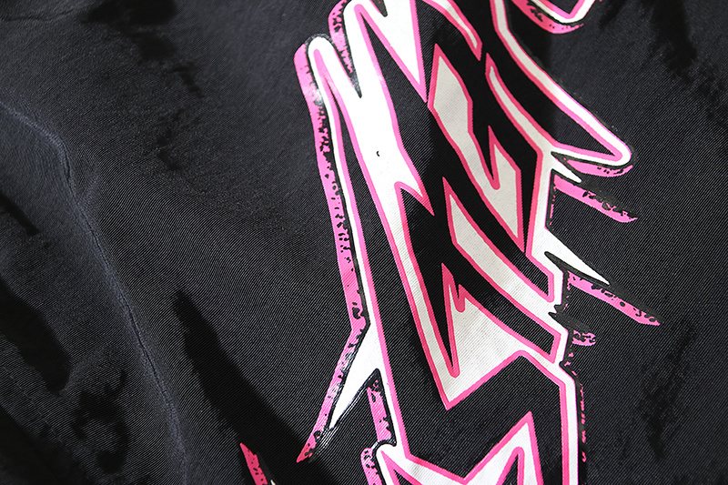 Hellstar Pink Graphic Drawstring Shorts — detail