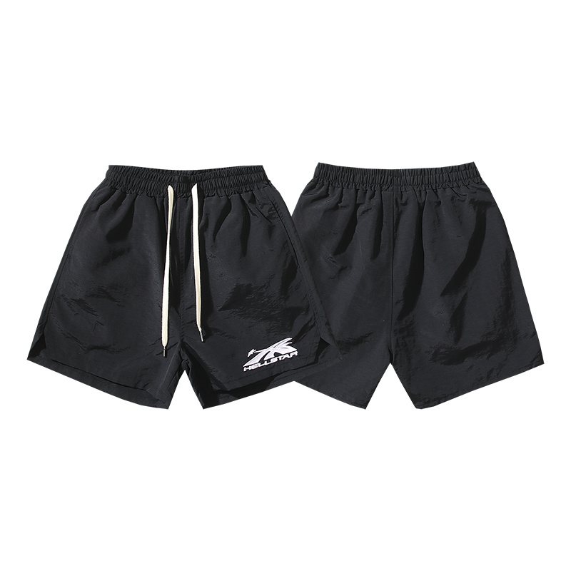 HELISTAR Logo Detail Shorts — context