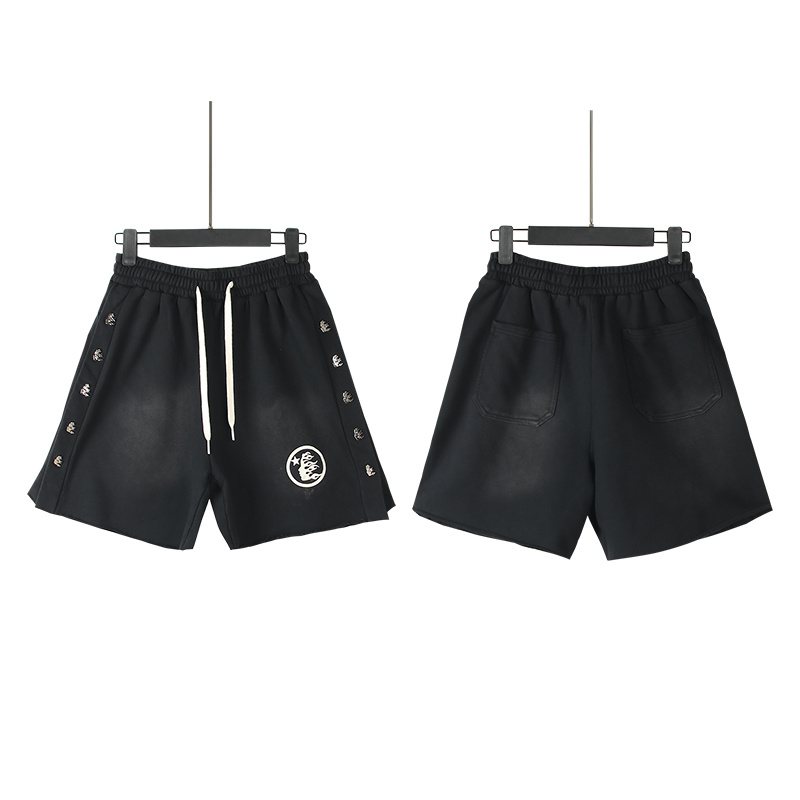 Hellstar Washed Flame Graphic Shorts — front