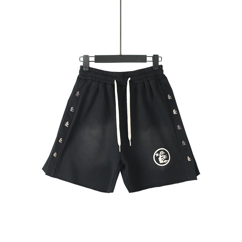 Hellstar Washed Flame Graphic Shorts — hero