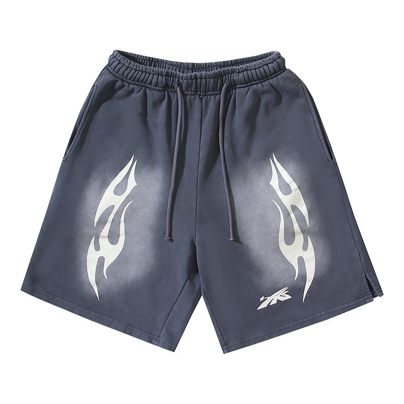 Hellstar Path to Paradise Washed Graphic Shorts — front