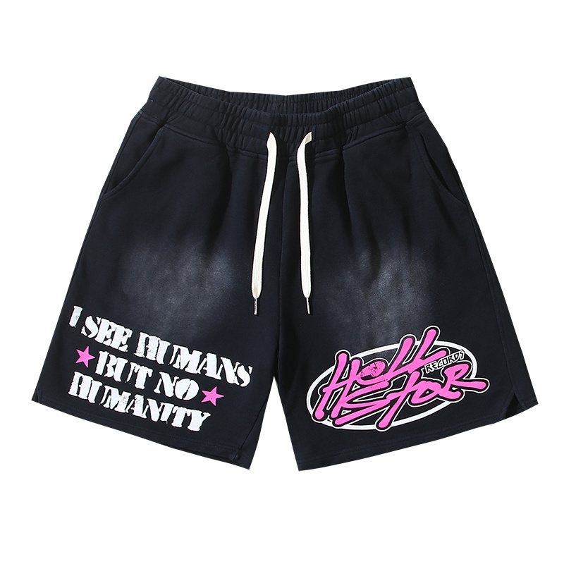 Hellstar Washed Black Records Graphic Shorts — hero
