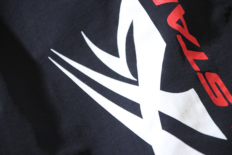 Hellstar Navy Graphic Drawstring Shorts — detail