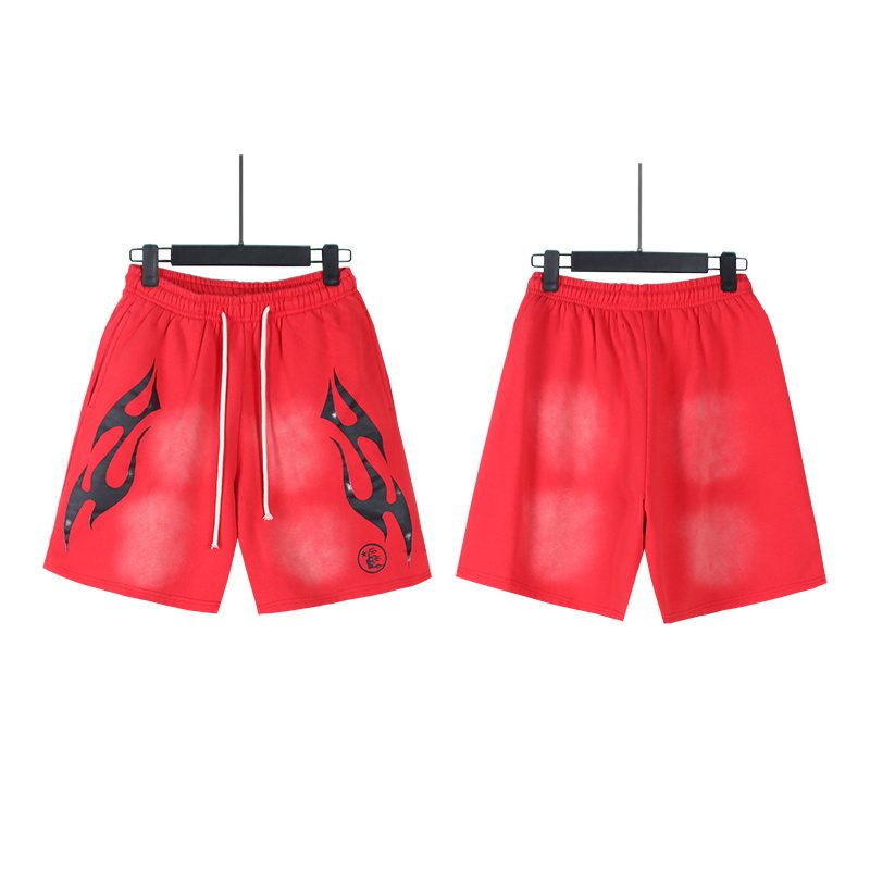 Hellstar Washed Flame Graphic Shorts — hero