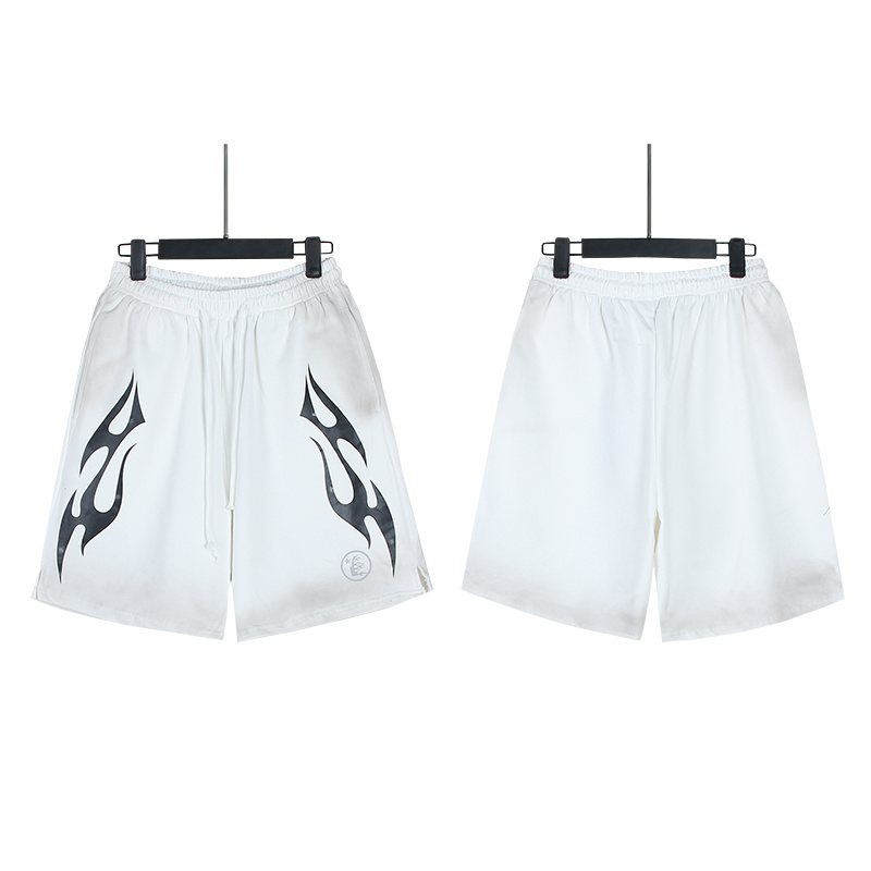Hellstar Washed Flame Graphic Shorts — front
