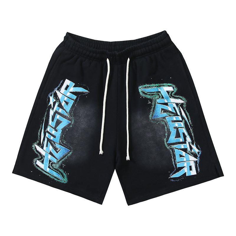 Hellstar Washed Splatter Graphic Shorts — hero