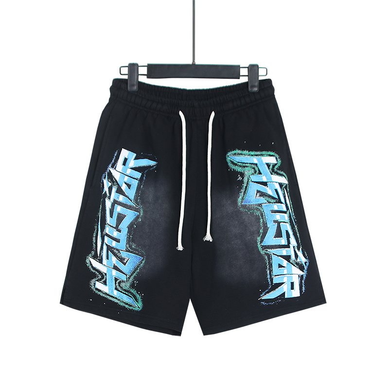 Hellstar Washed Splatter Graphic Shorts — front