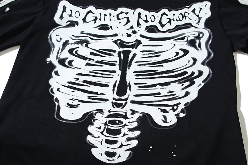 Hellstar Skeleton Ribcage Graphic Long-Sleeve T-Shirt — detail
