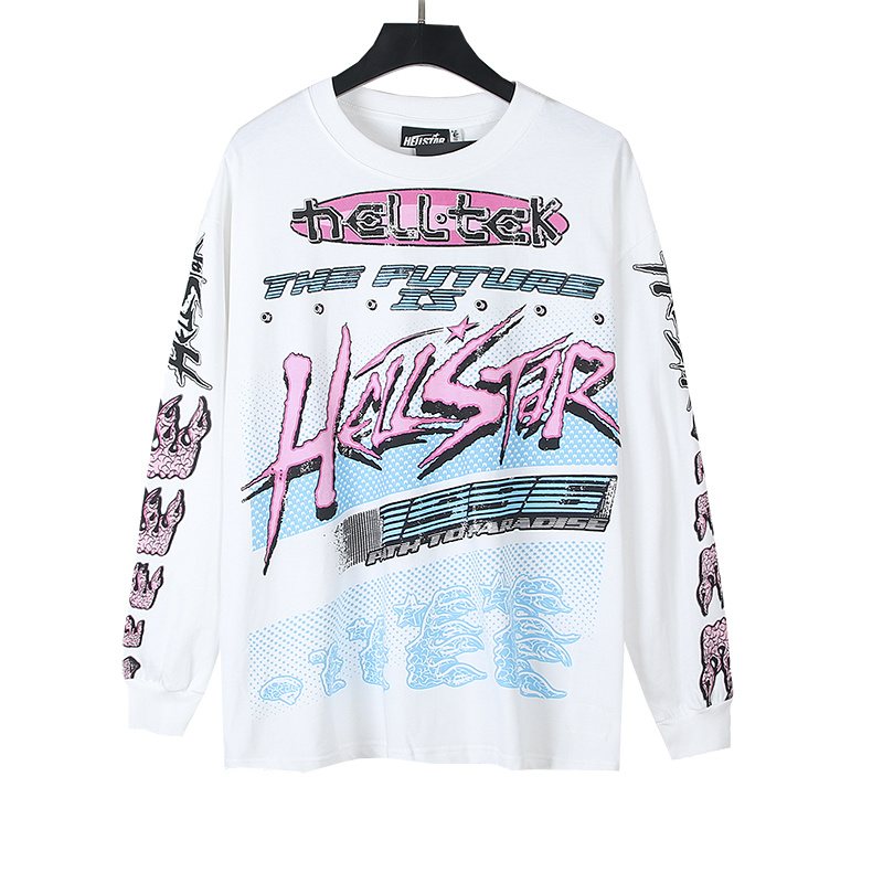Hellstar White Graphic Long-Sleeve T-Shirt — hero