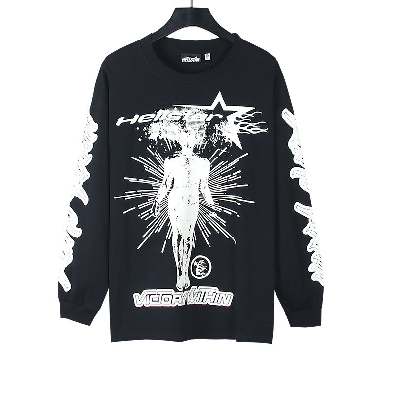 Hellstar Flame Head Graphic Long-Sleeve T-Shirt — hero