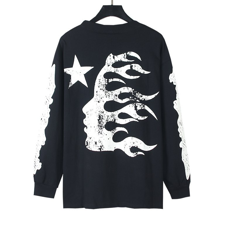 Hellstar Flame Head Graphic Long-Sleeve T-Shirt — back