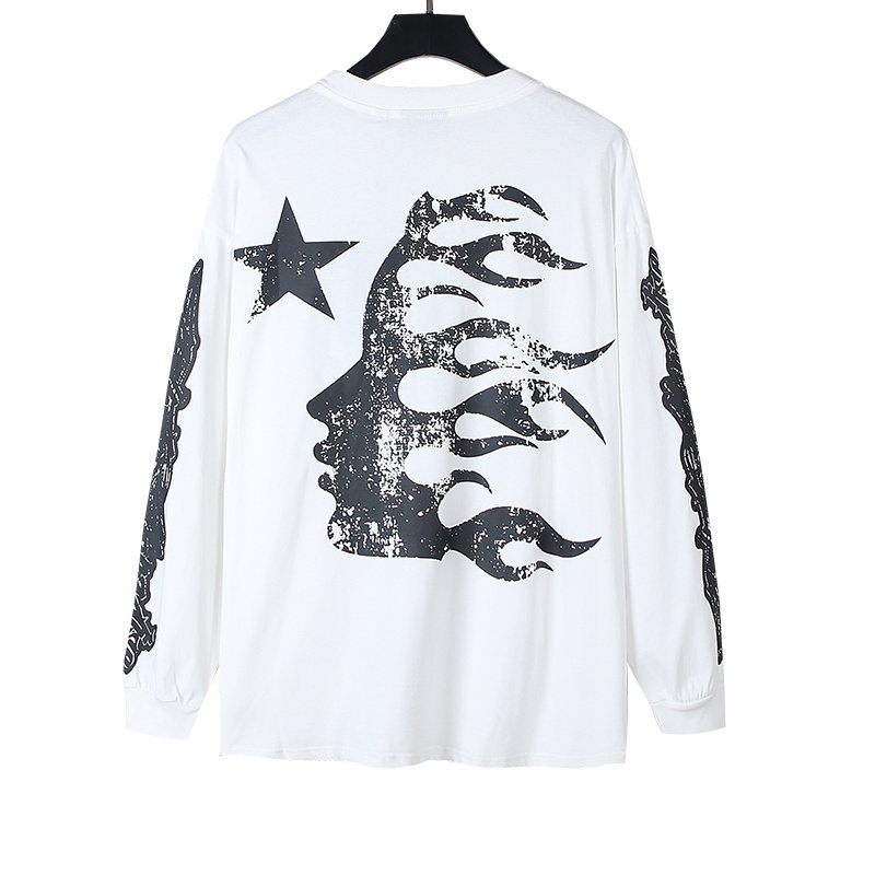 Hellstar Flame Head Graphic Long-Sleeve T-Shirt — back