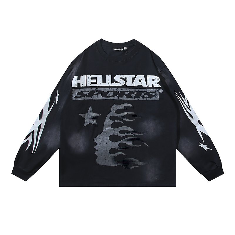 Hellstar Distressed Sports Graphic Long-Sleeve T-Shirt — hero