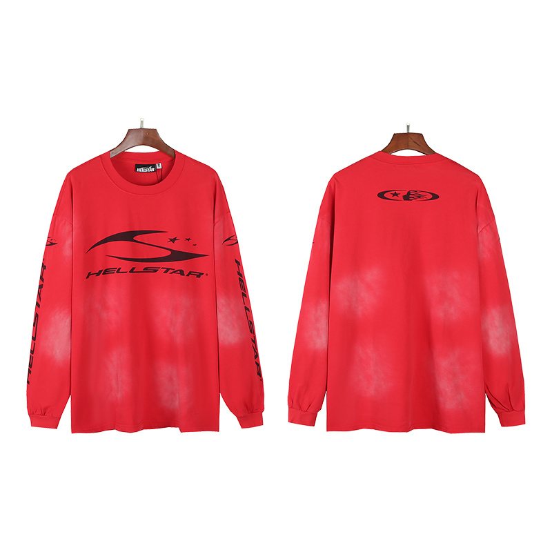 Hellstar Washed Graphic Long-Sleeve T-Shirt — front