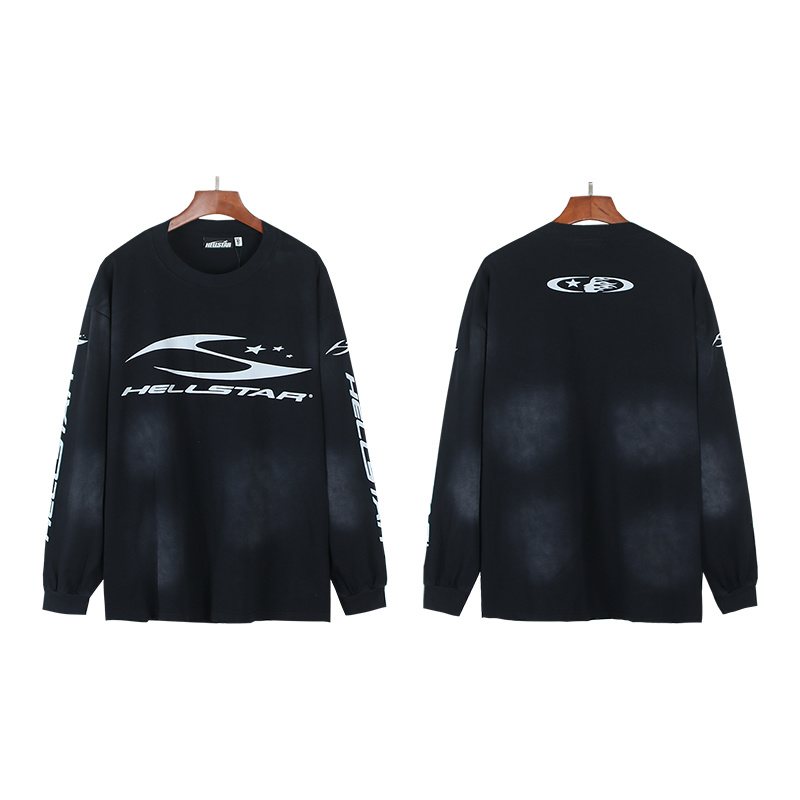 Hellstar Washed Graphic Long-Sleeve T-Shirt — front