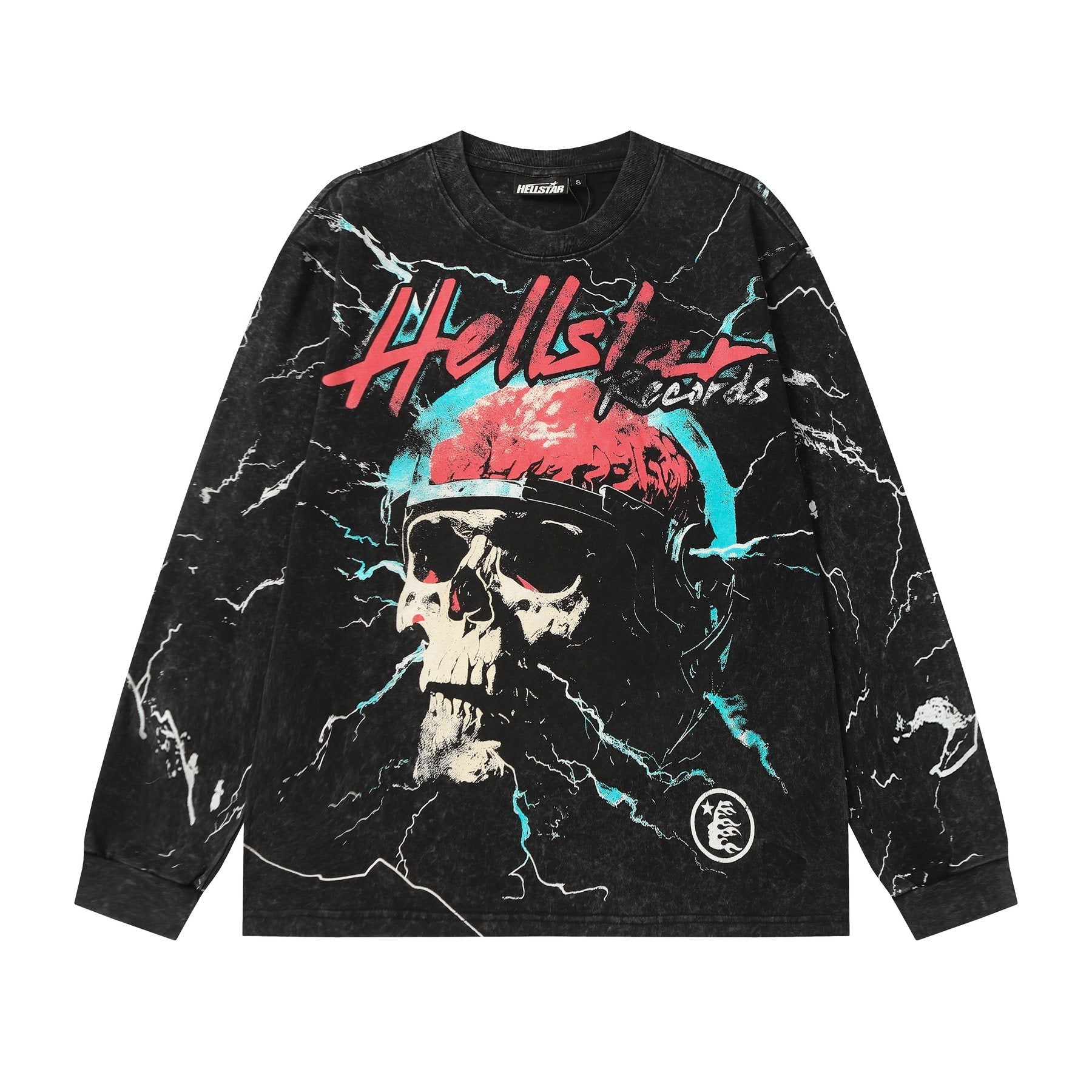 Hellstar Bigger Than Satan Skull Graphic Long-Sleeve T-Shirt — front