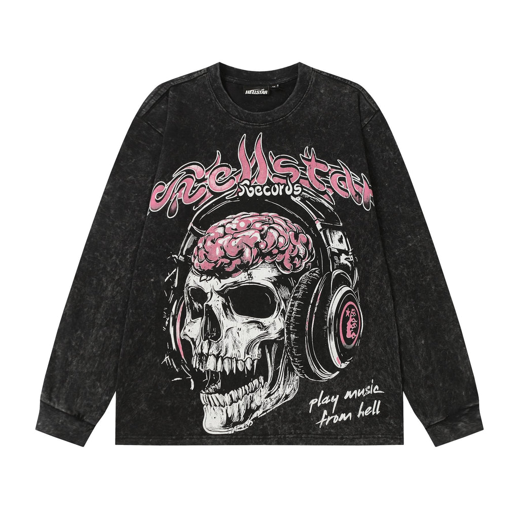 Hellstar Summer Fest Skull Graphic Long-Sleeve T-Shirt — front