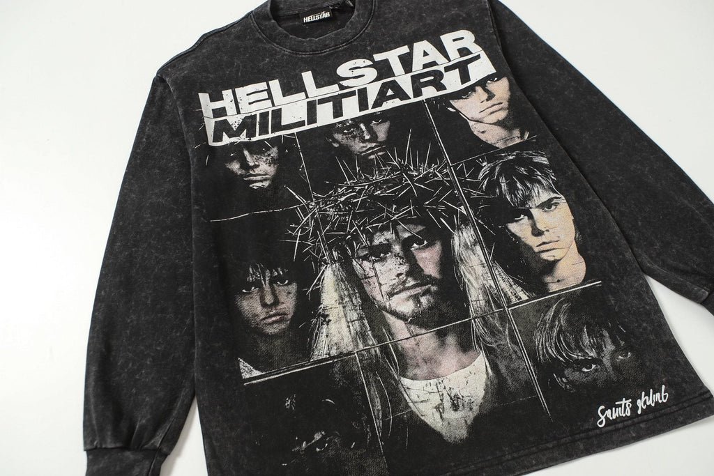 Hellstar Records Graphic Long-Sleeve T-Shirt — detail
