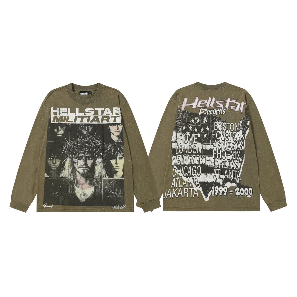 Hellstar Records Graphic Long-Sleeve T-Shirt — front
