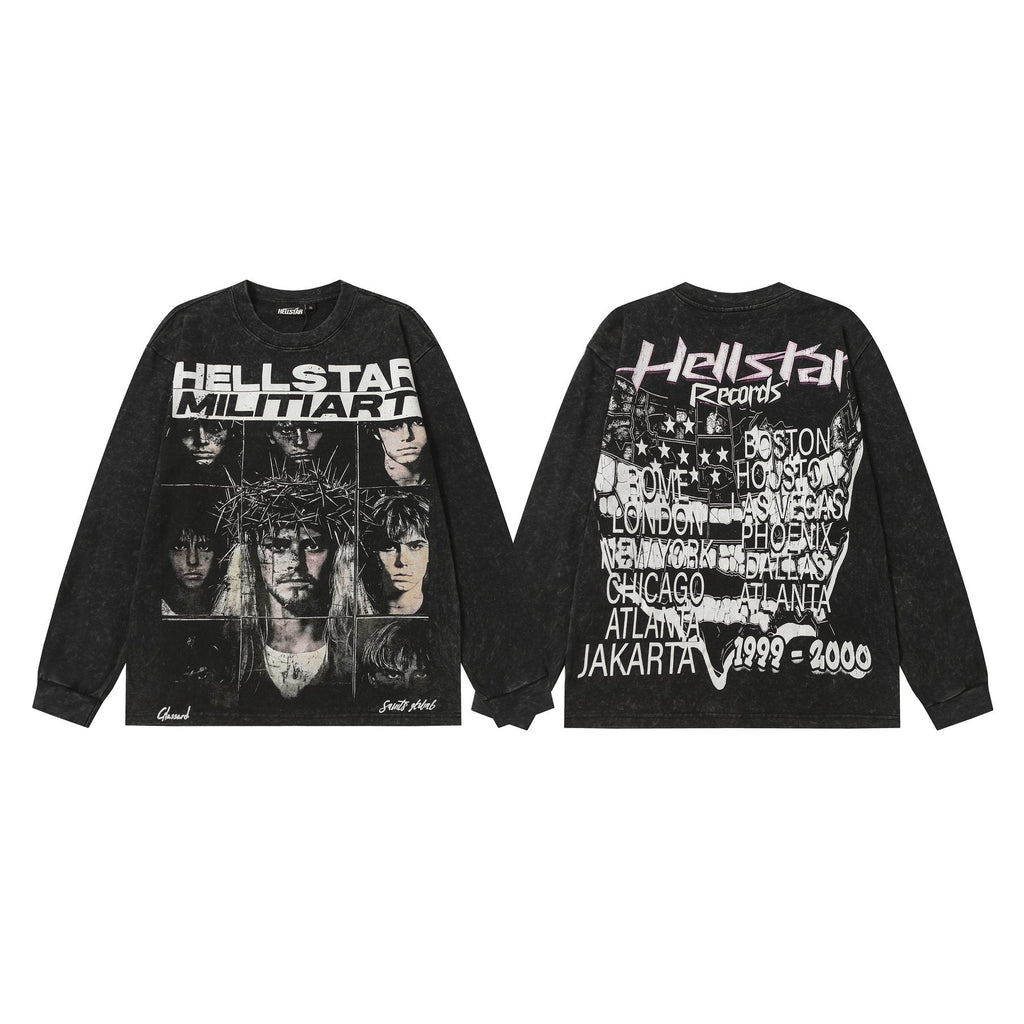 Hellstar Records Graphic Long-Sleeve T-Shirt — front
