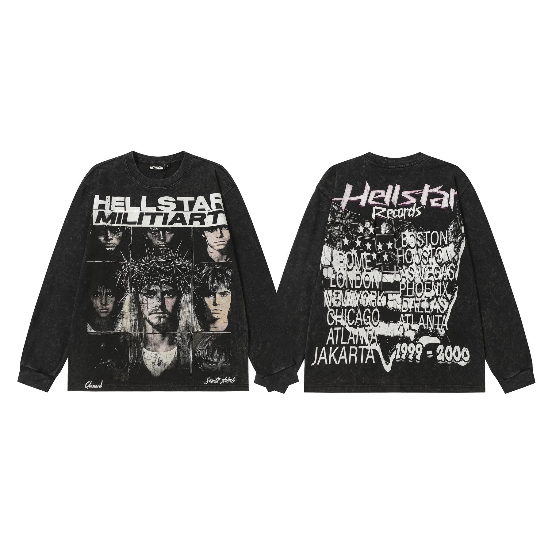 Hellstar Records Graphic Long-Sleeve T-Shirt — front