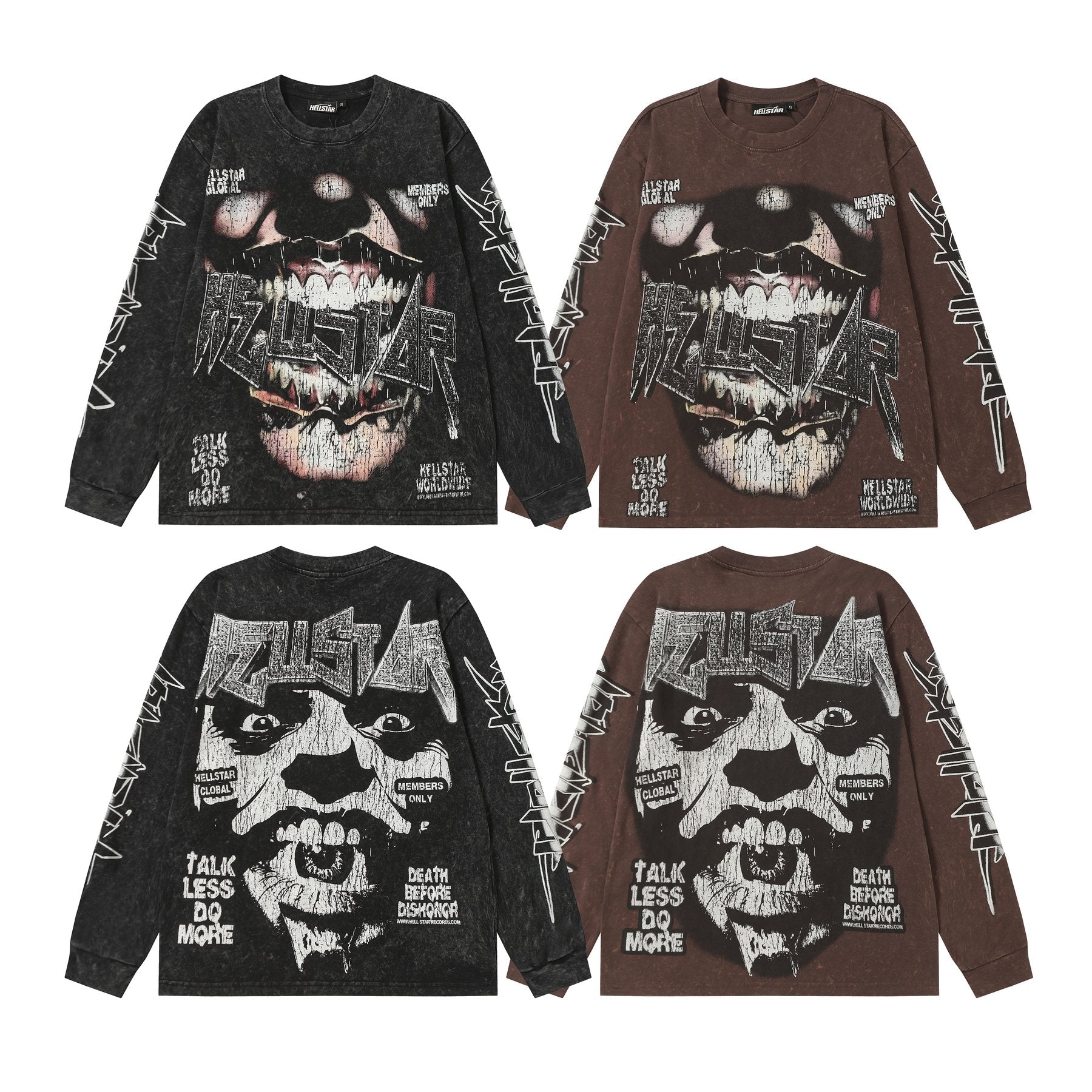 Hellstar Talk Less Do More Graphic Long-Sleeve T-Shirt — comparison