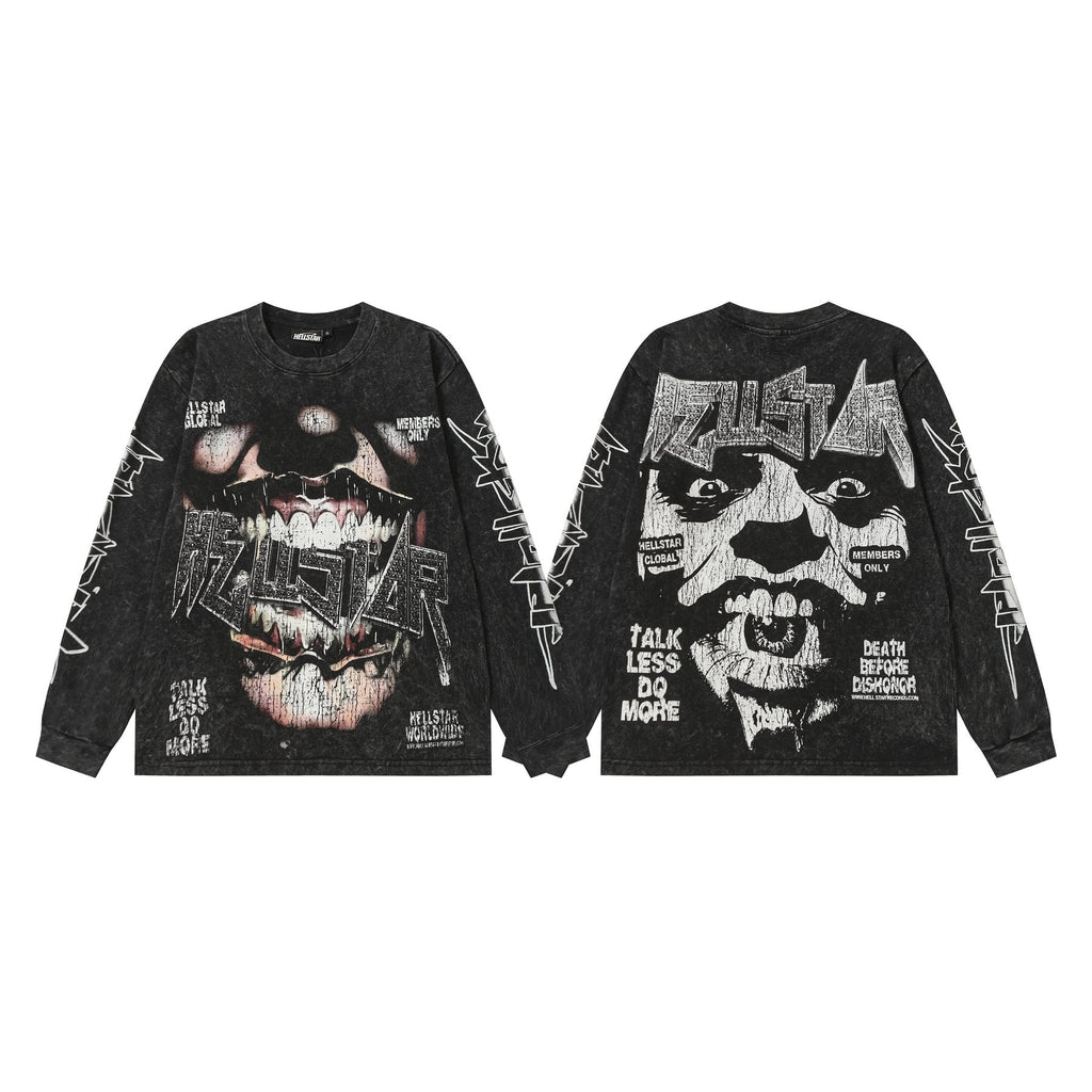 Hellstar Talk Less Do More Graphic Long-Sleeve T-Shirt — front