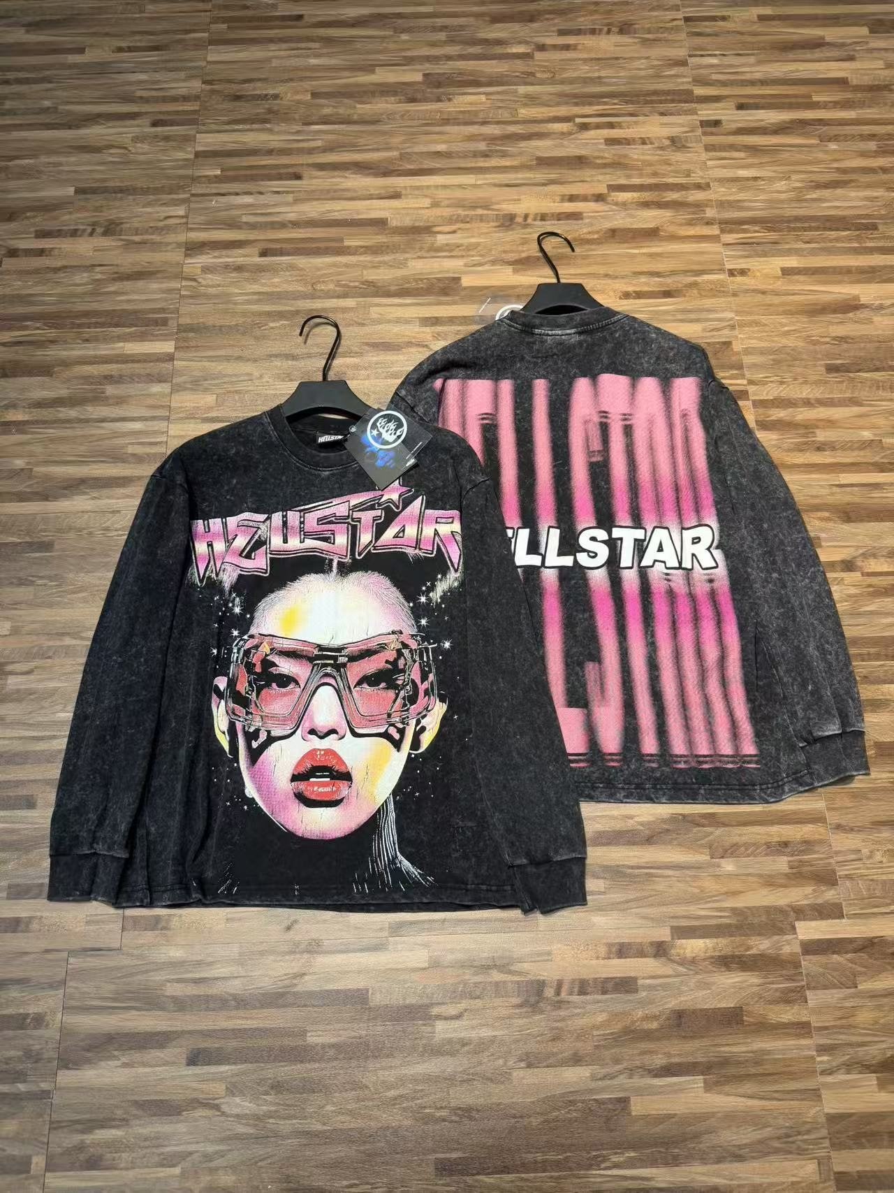Hellstar Face Graphic Long-Sleeve T-Shirt — context